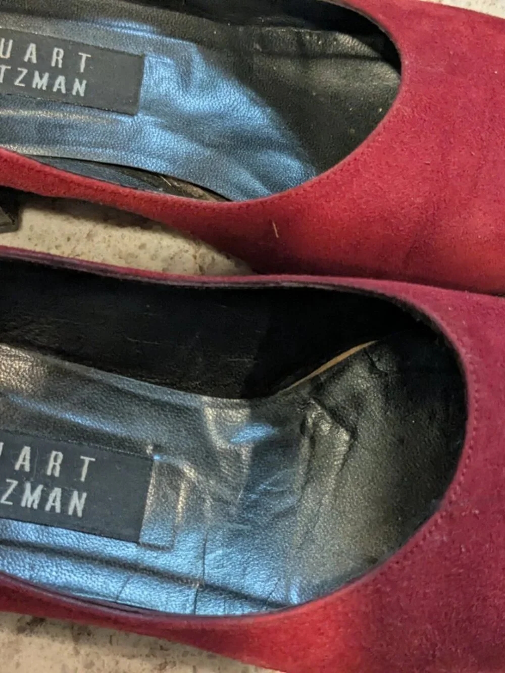 Stuart Weitzman Red suede pumps